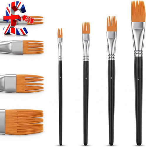 4pcs paint brush comb set - brush,
