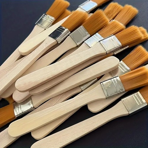10pcs paint brushes wooden - 10pcs,