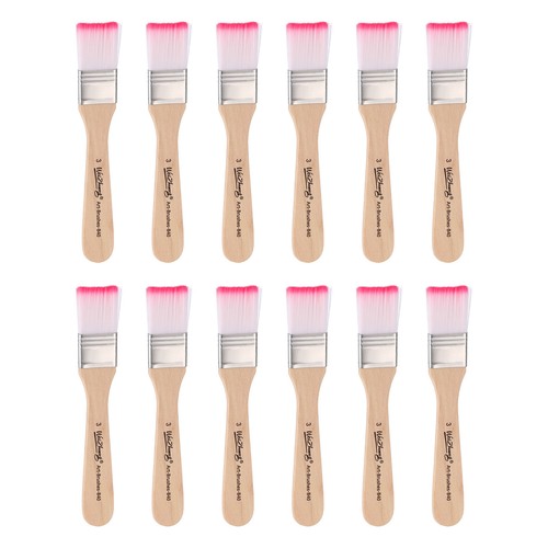12set paint brushes flat - 0.9",